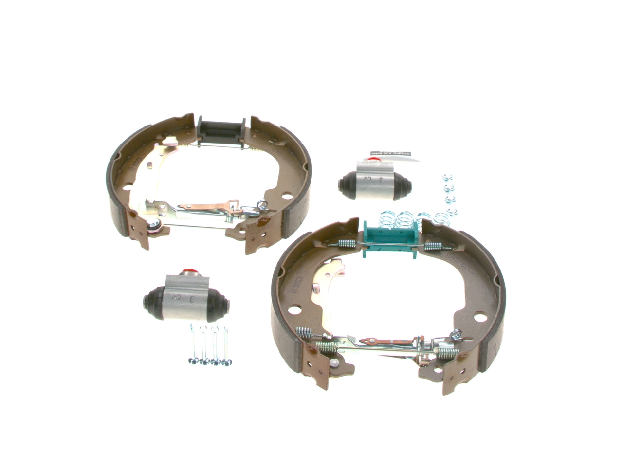 Купить 0204114193 Bosch Колодки тормозные задние барабанные, в сборе с цилиндрами, комплект