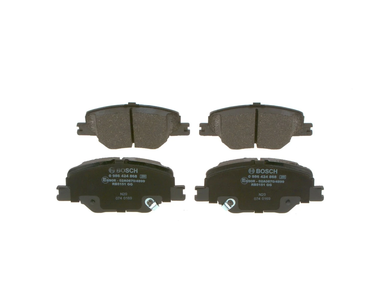Передние тормозные колодки 0986424868 Bosch