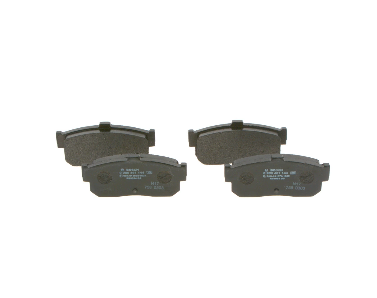 Купить 0986461144 Bosch Колодки тормозные задние, дисковые