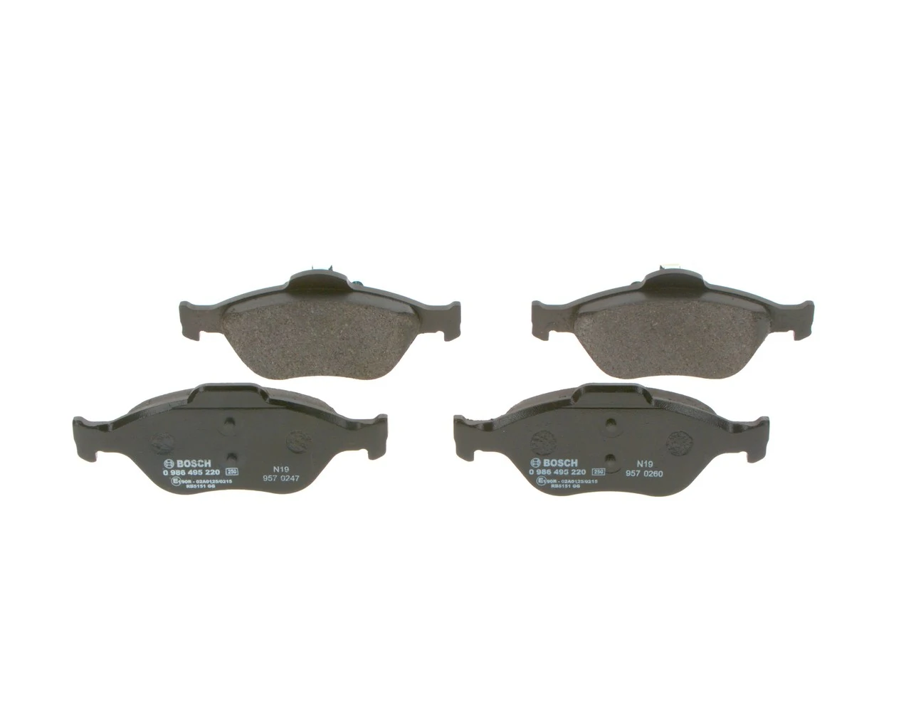 Передние тормозные колодки 0986495220 Bosch