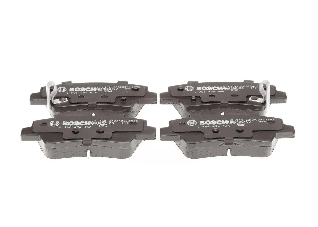 Купить 0986494908 Bosch Колодки тормозные задние, дисковые