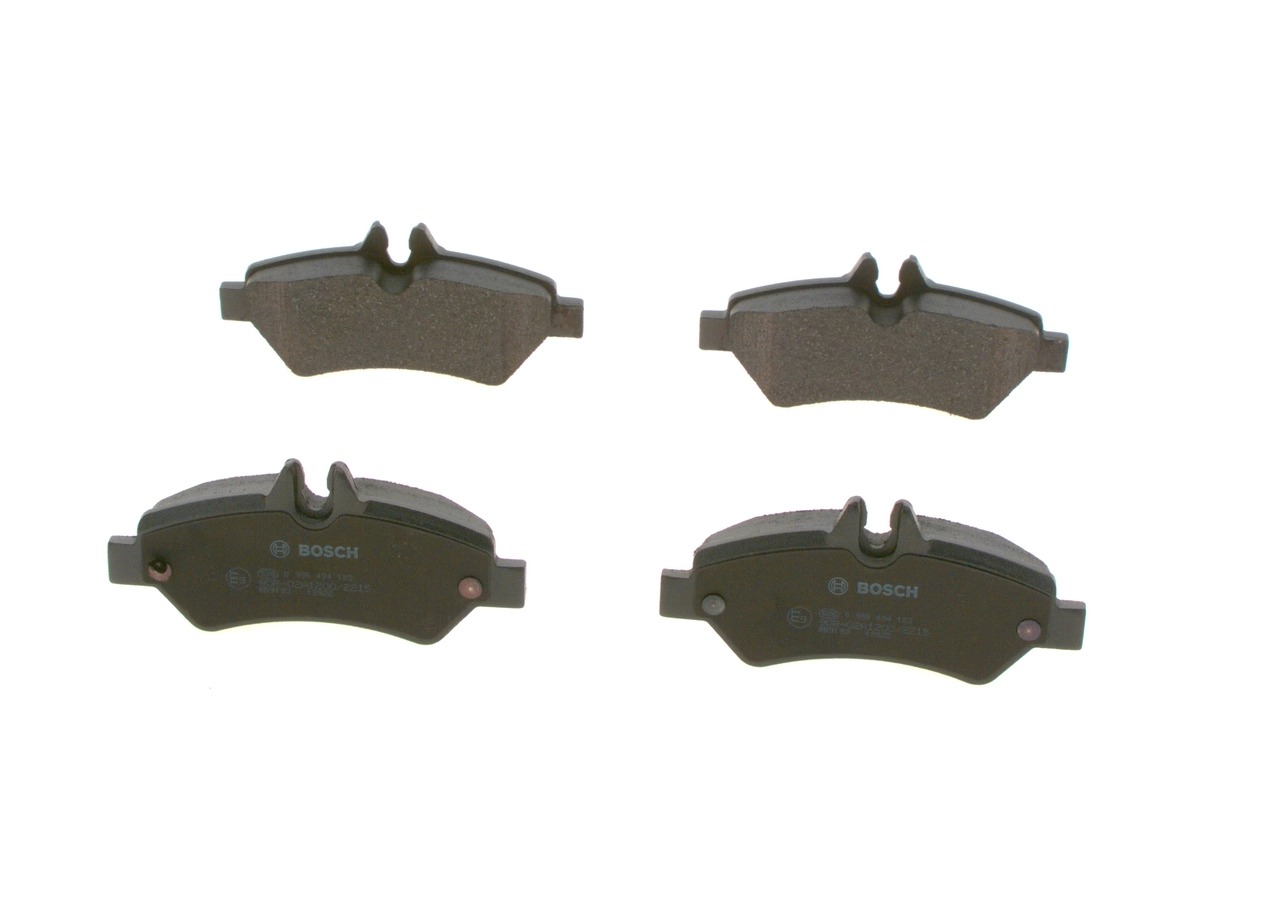 Купить 0986494123 Bosch Колодки тормозные задние, дисковые