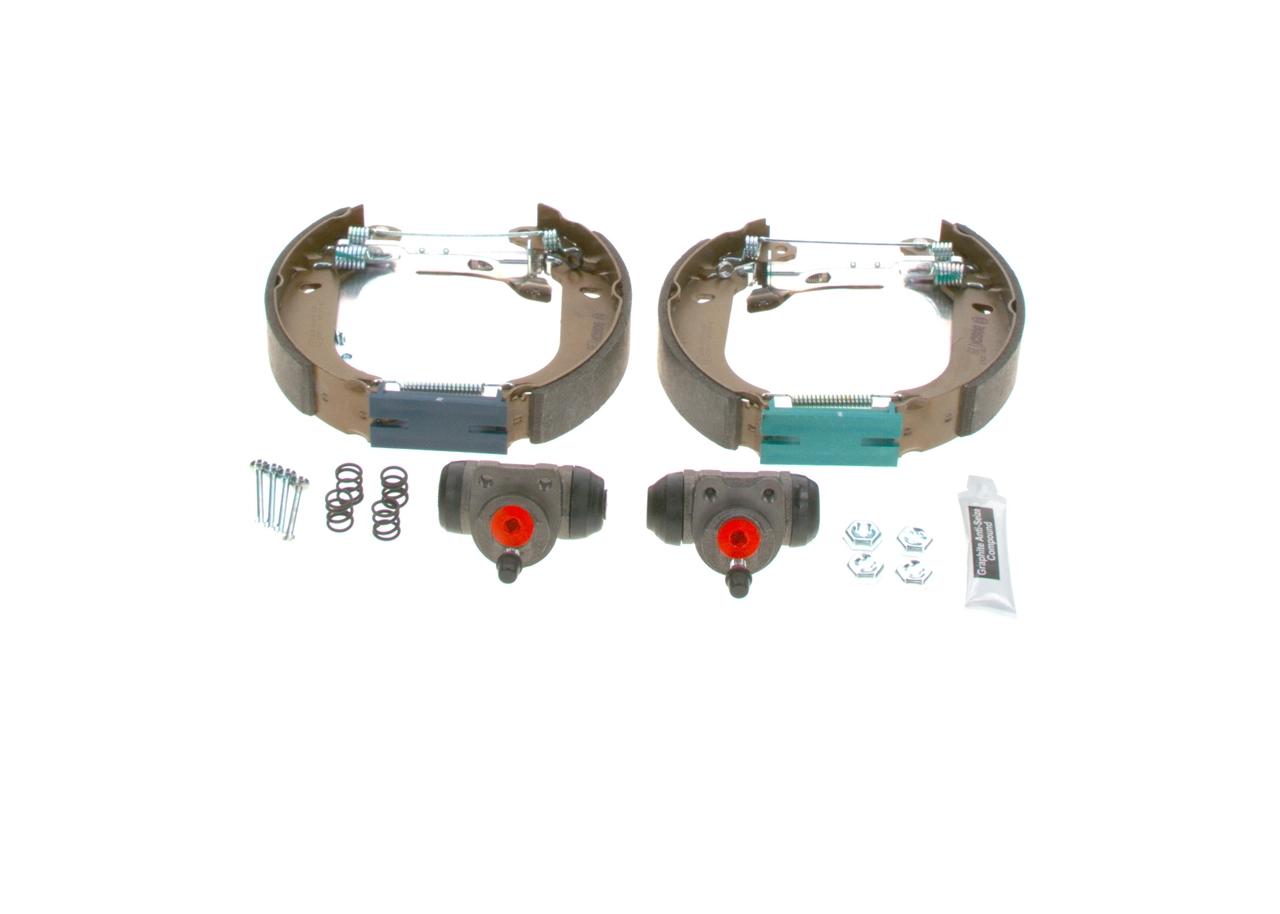 Купить 0204114127 Bosch Колодки тормозные задние барабанные, в сборе с цилиндрами, комплект