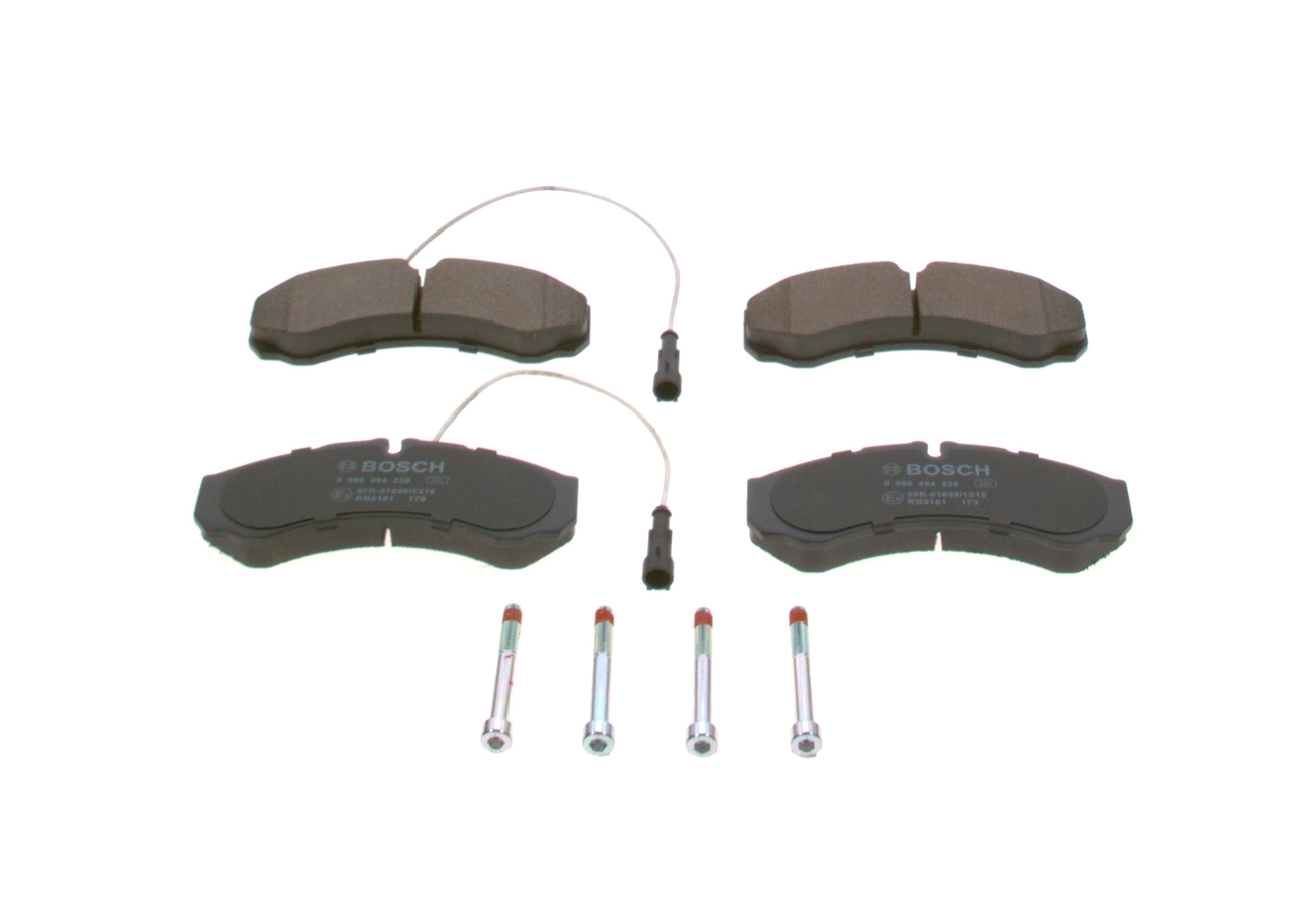 Купить 0986494239 Bosch Колодки тормозные задние, дисковые