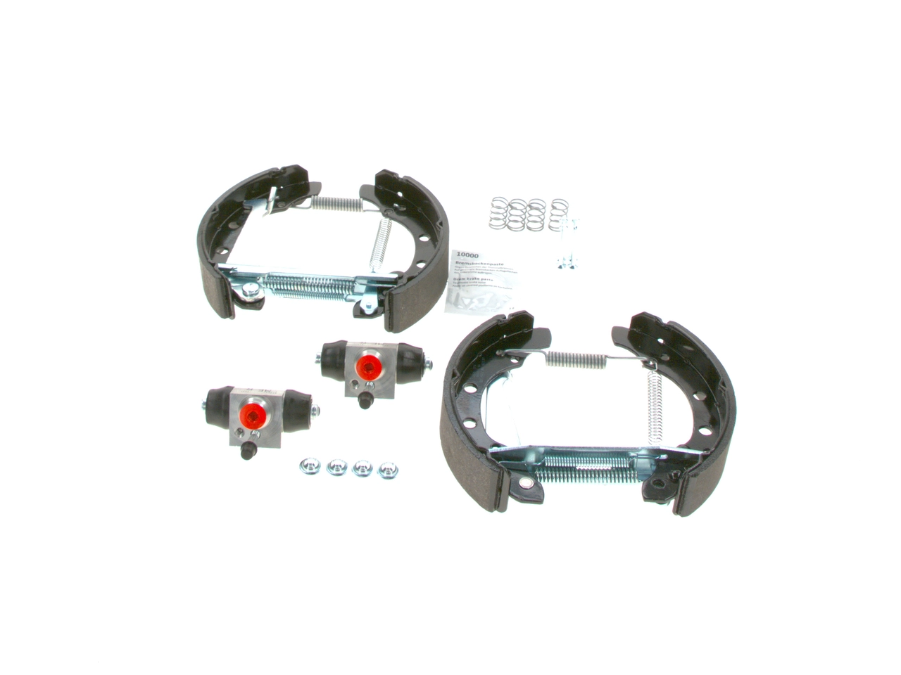 Купить 0204114690 Bosch Колодки тормозные задние барабанные, в сборе с цилиндрами, комплект