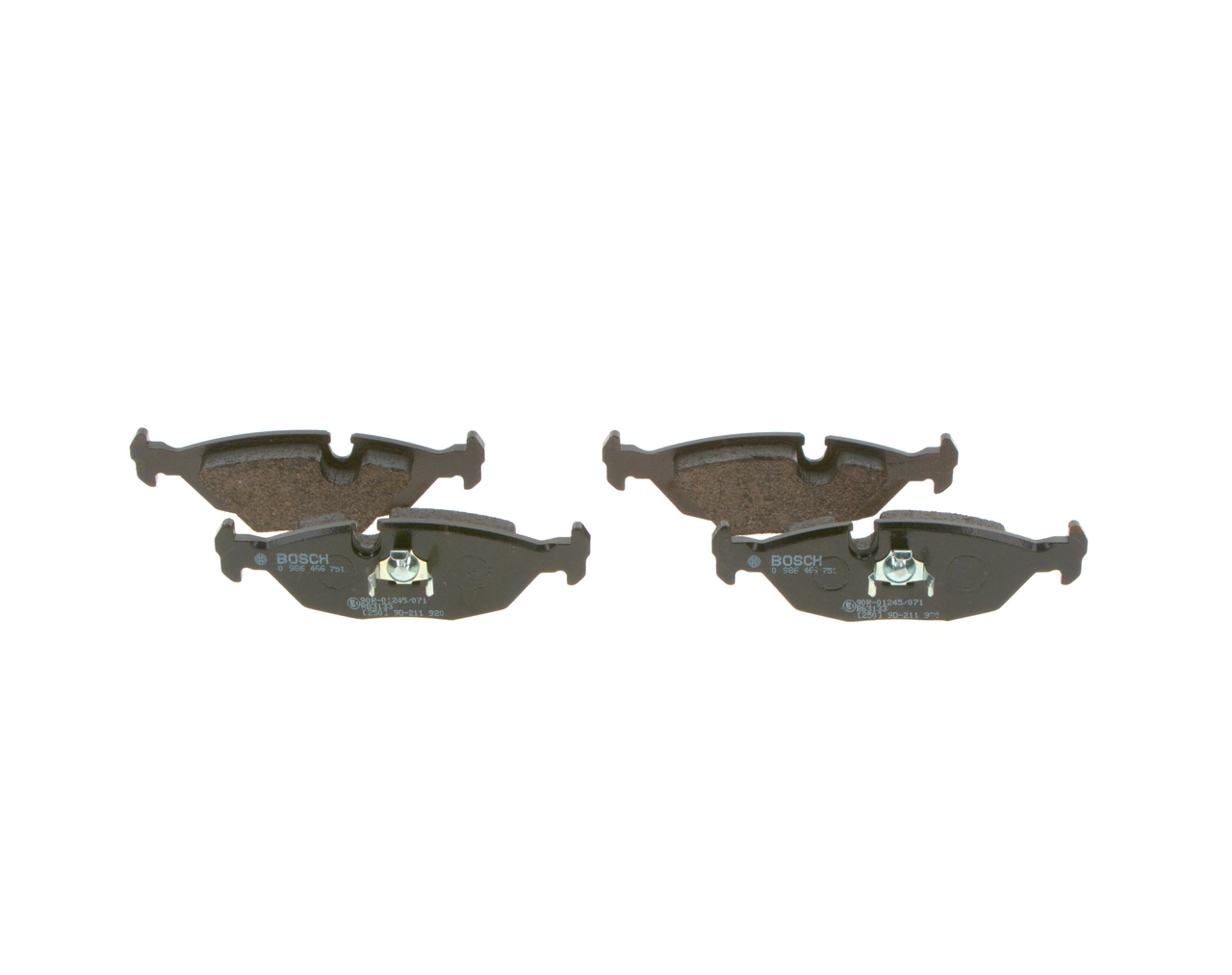Купить 0986466751 Bosch Колодки тормозные задние, дисковые