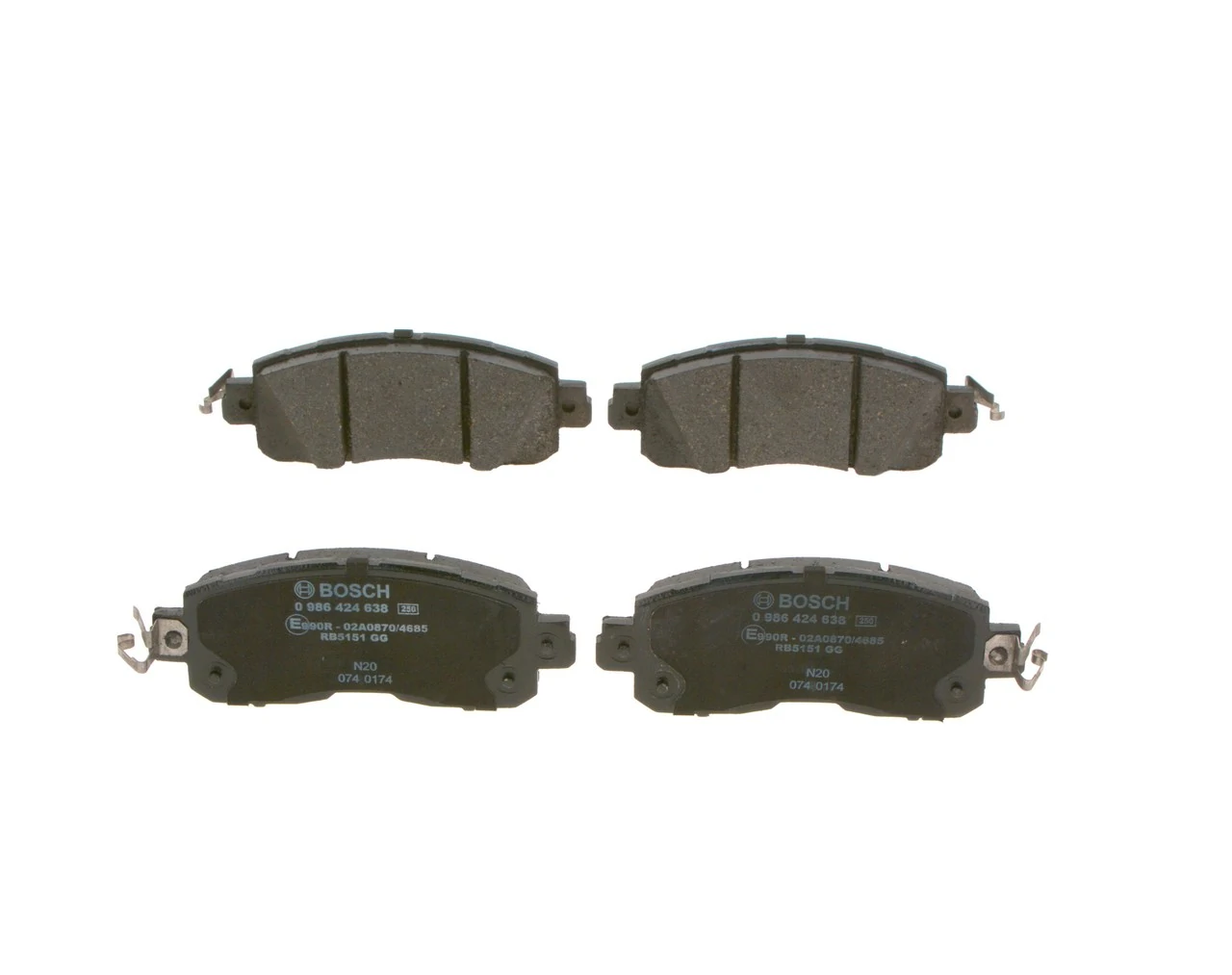 Колодки Bosch 0986424638 цена, от 35.52 USD
