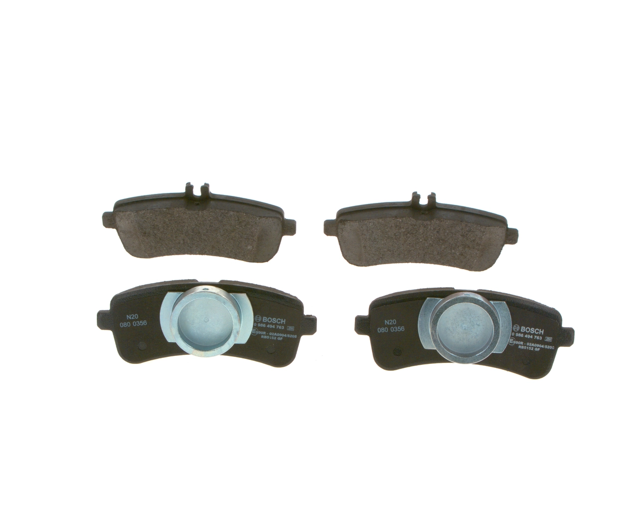 Купить 0986494763 Bosch Колодки тормозные задние, дисковые