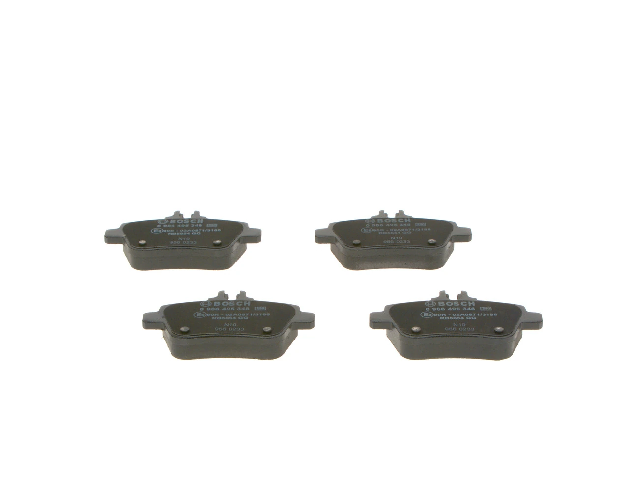 Купить 0986495348 Bosch Колодки тормозные задние, дисковые