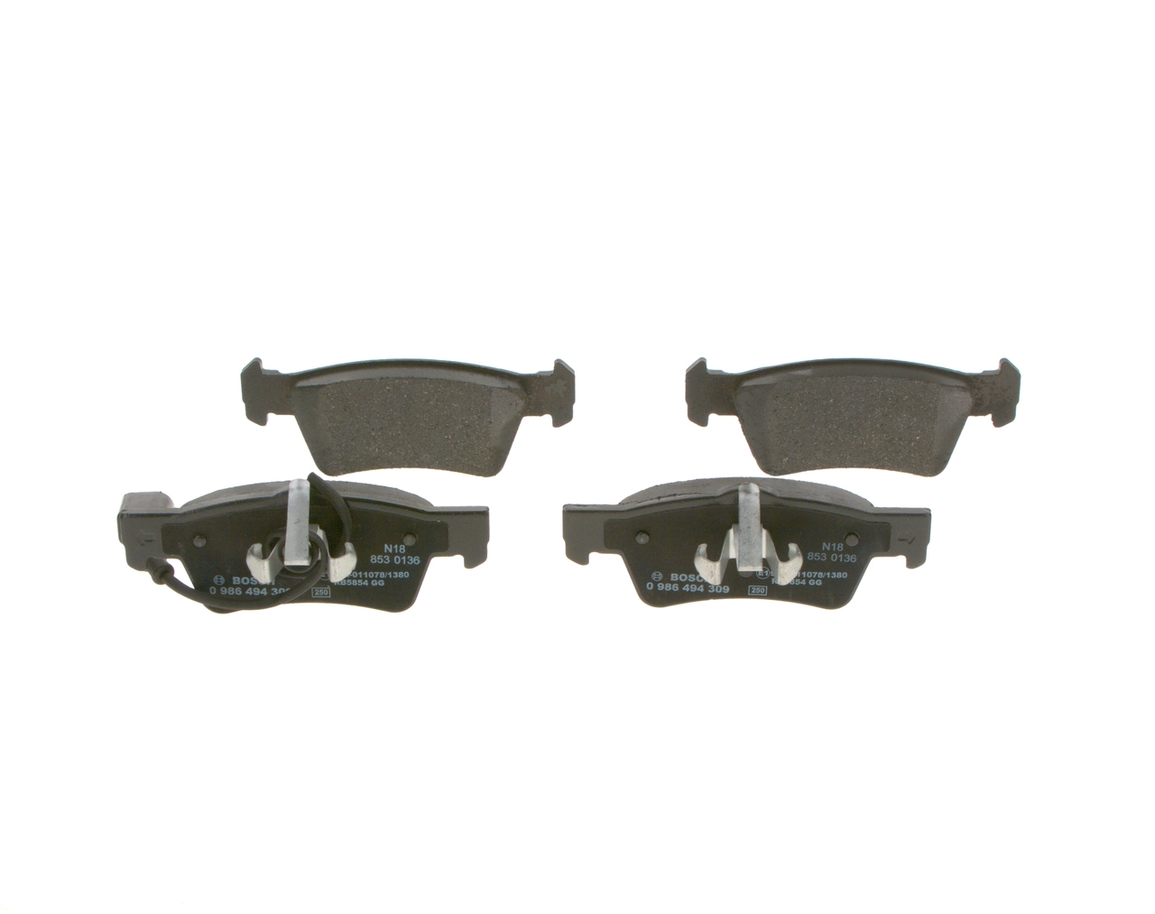 Задние тормозные колодки 0986494309 Bosch