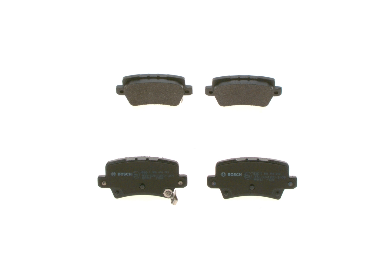 Купить 0986494249 Bosch Колодки тормозные задние, дисковые