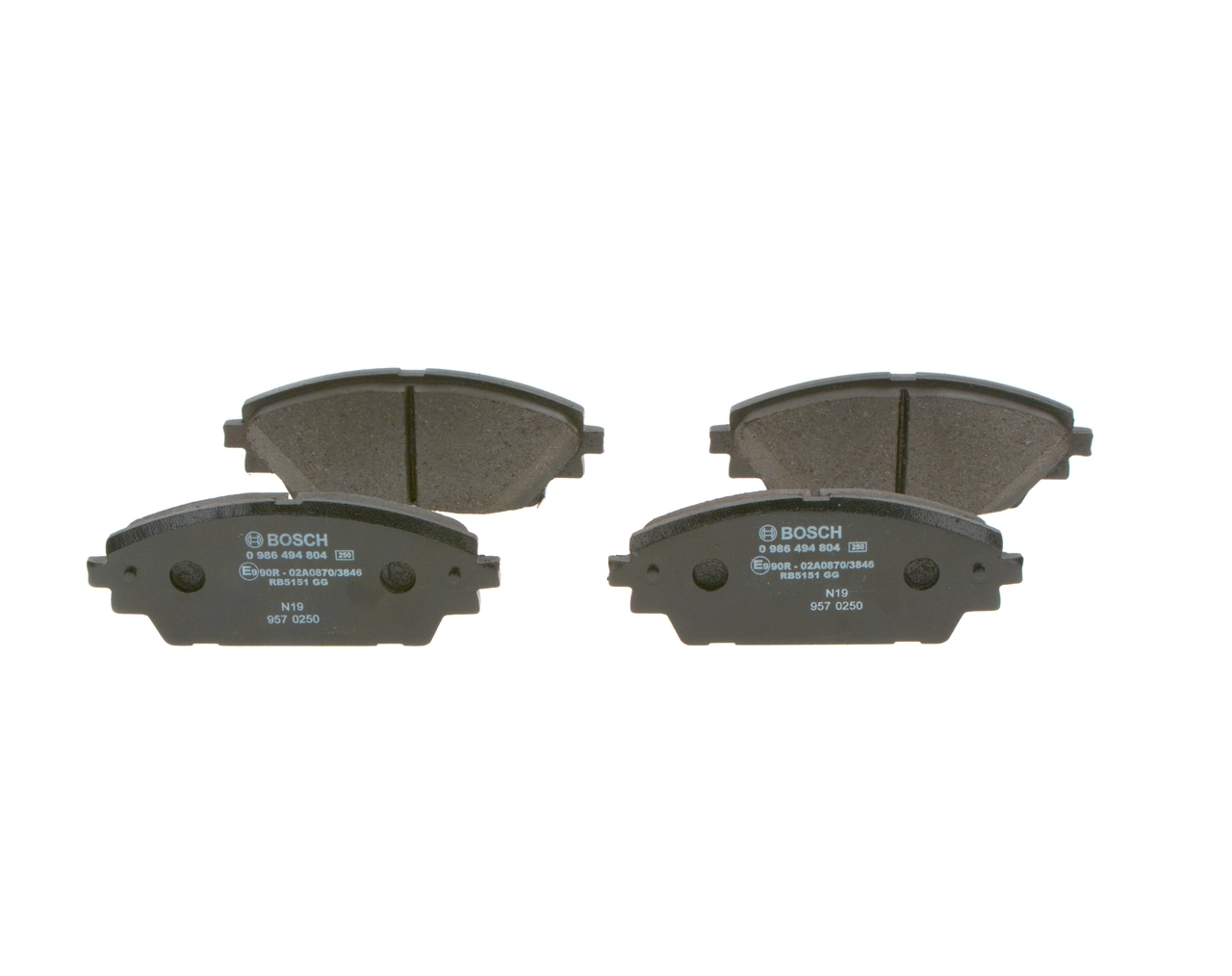Передние тормозные колодки 0986494804 Bosch