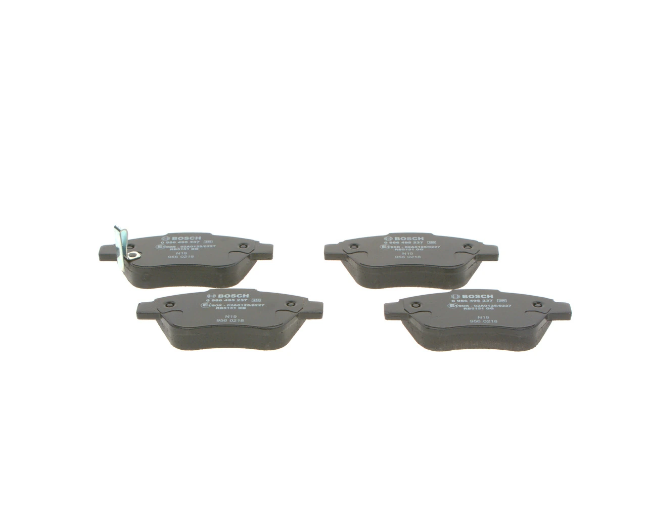 Передние тормозные колодки 0986495237 Bosch