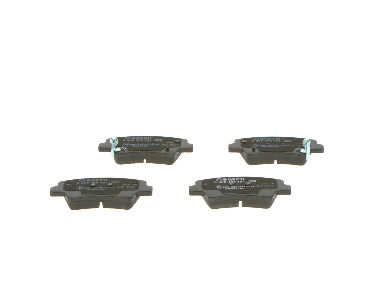 0986495351 Bosch Колодки тормозные дисковые комплект