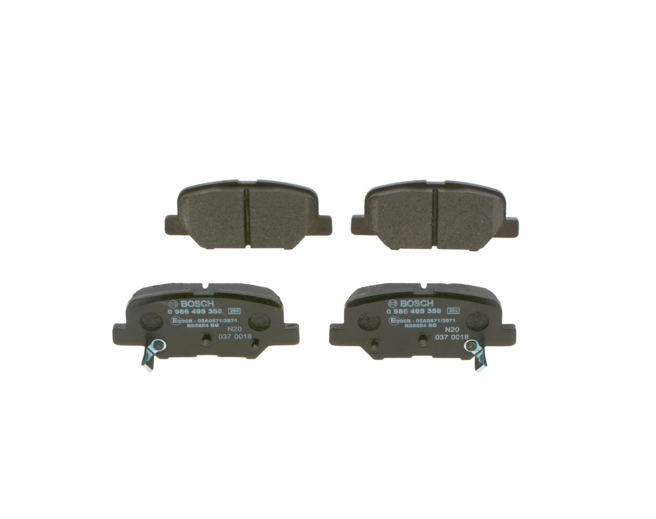 Купить 0986495358 Bosch Колодки тормозные задние, дисковые