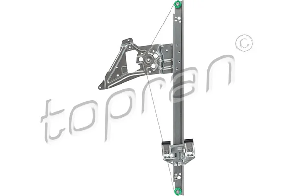 Mecanismo de acionamento de vidro da porta dianteira esquerda Volkswagen Crafter 2F, 2FC, 2FF, 2FG,2FL, 2FM