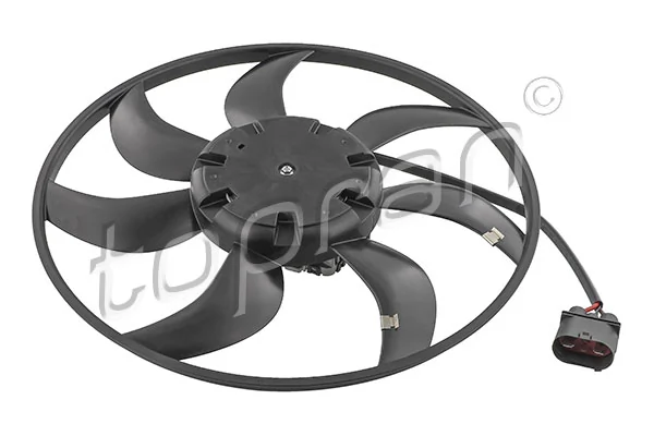 Ventilador elétrico de esfriamento montado (motor + roda de aletas) Volkswagen Tiguan 1 5N1, 5N2