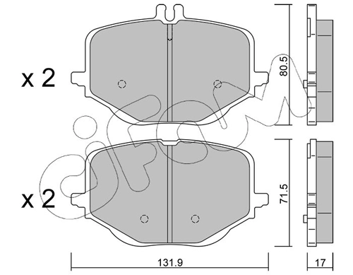 Задние тормозные колодки A0004209402 Mercedes