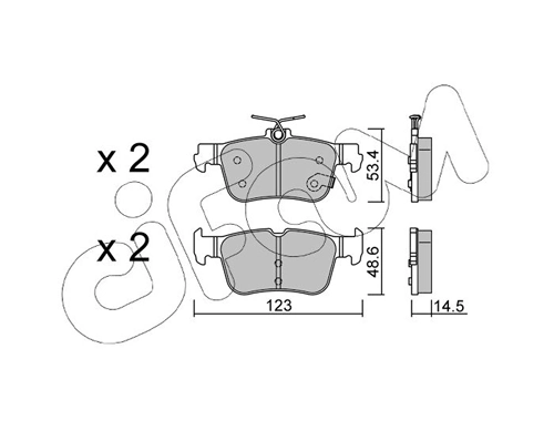 Sapatas do freio traseiras de disco Ford Mustang CGW, K3R, K3S