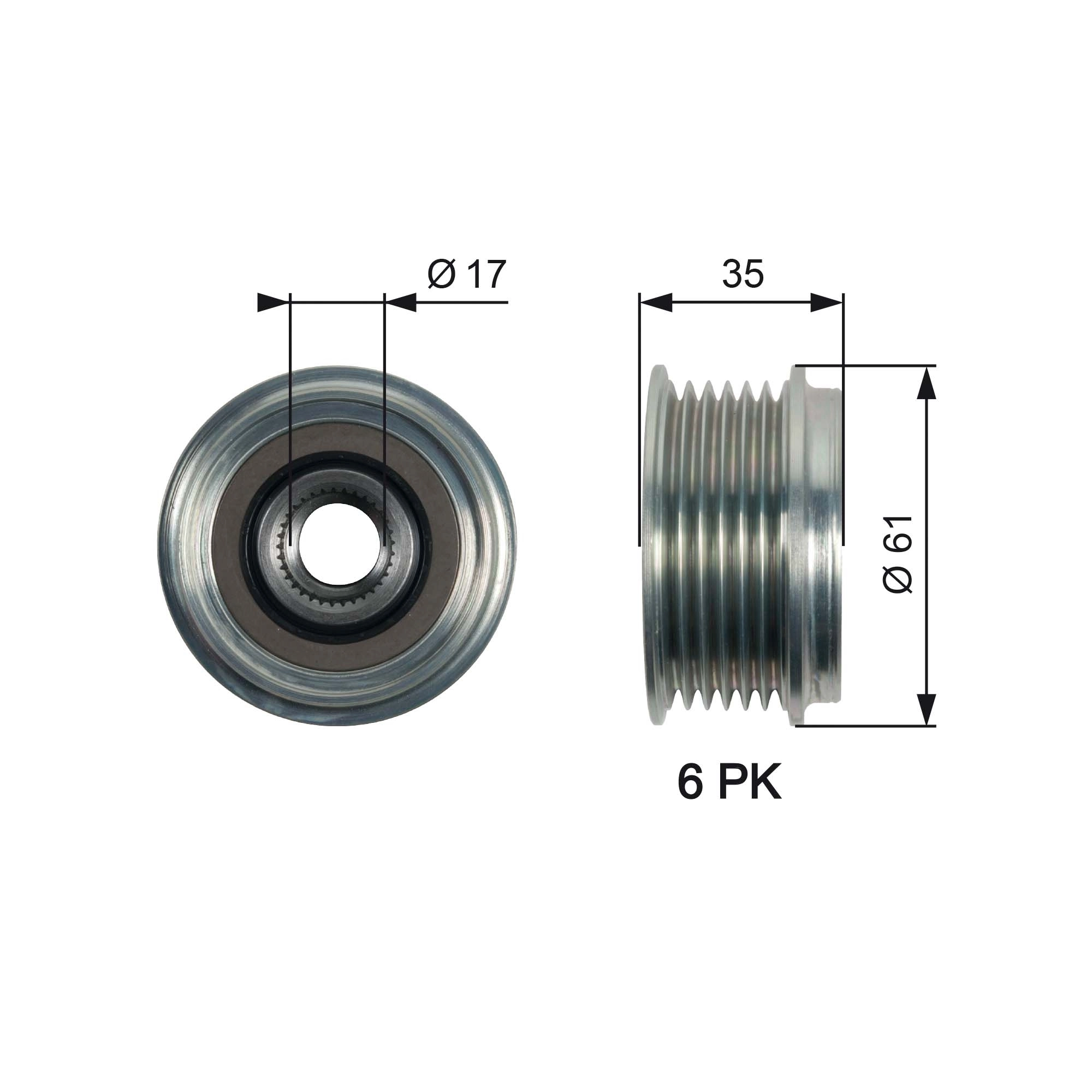 Polea de alternador Porsche Cayenne 