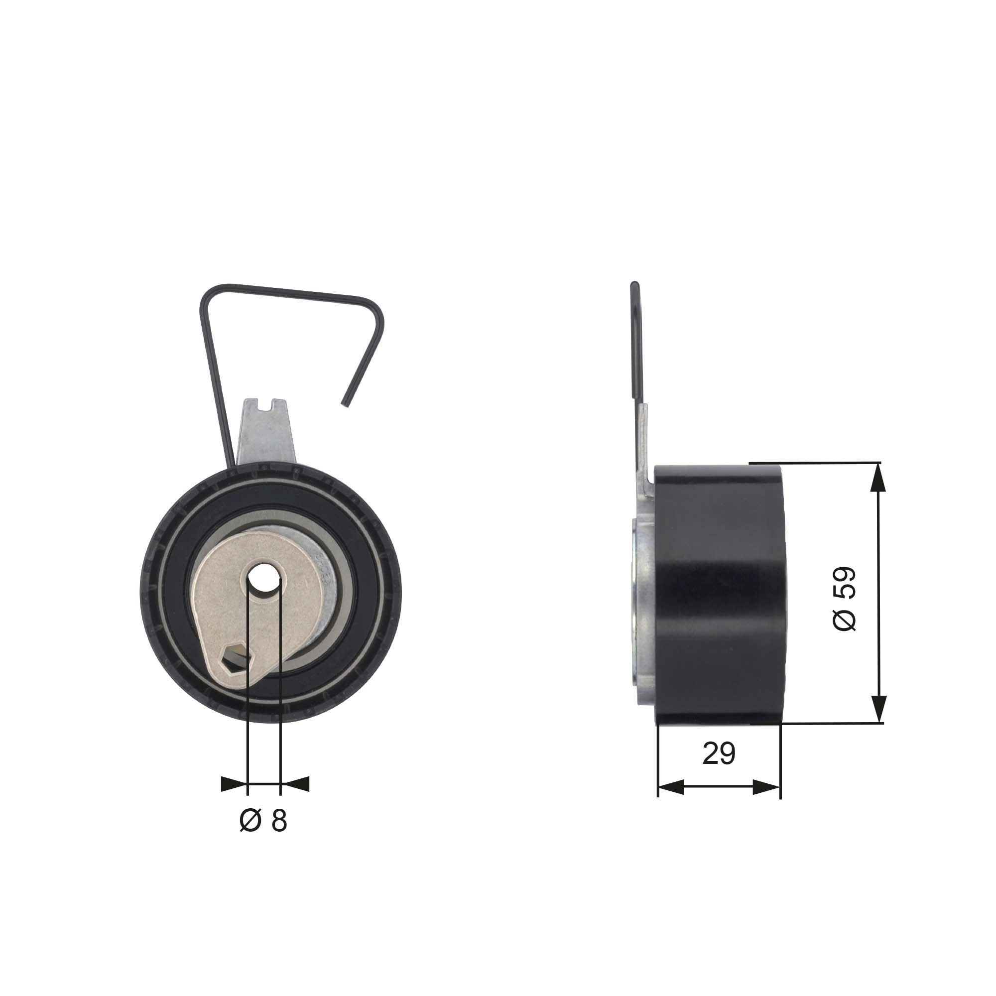 LHP100900L Allmakes Ролик натяжителя ремня ГРМ
