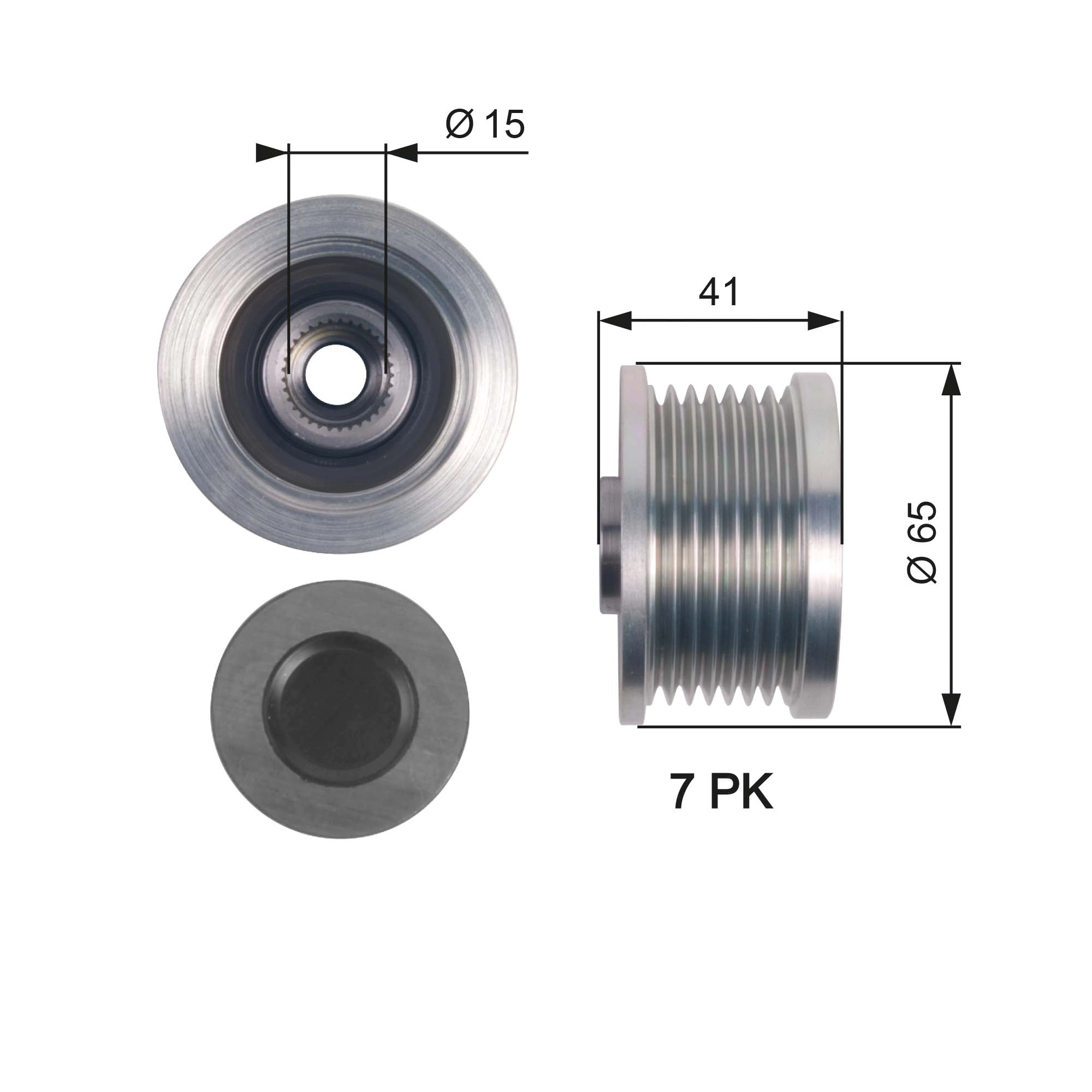Polea de alternador Toyota Hilux 