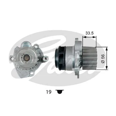Помпа охлаждения Vika 045121011J цена, от 26.84 USD