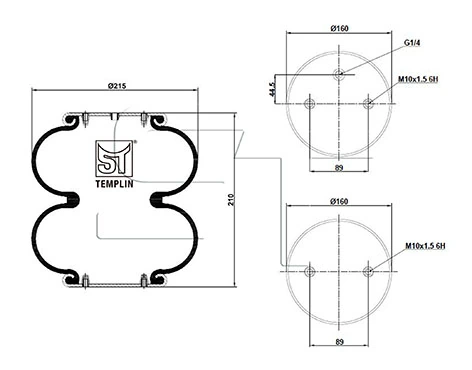 Рессора пневматической подвески Ford FT220 цена, от 40.33 USD