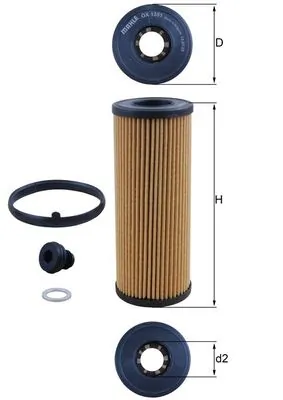 Купить OX1351D Mahle Original Фильтр центробежный очистки масла