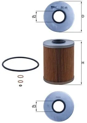Фильтр очистки масла центробежный Mahle Original OX68D цена, от 7.23 USD