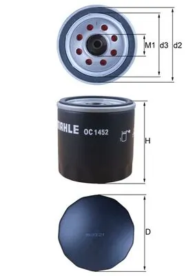 OC1452 Mahle Original Масляный фильтр двигателя