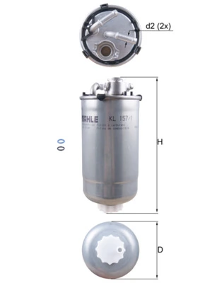KL1571D Mahle Original Фильтр топлива