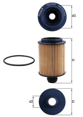 OX553D Mahle Original Масляный фильтр двигателя