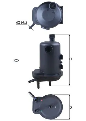 KL633D Mahle Original Фильтр топлива