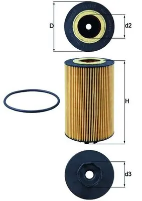 OX1140D Mahle Original Масляный фильтр двигателя