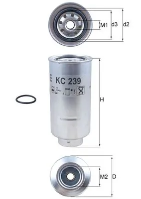 KC239D Mahle Original Фильтр топлива
