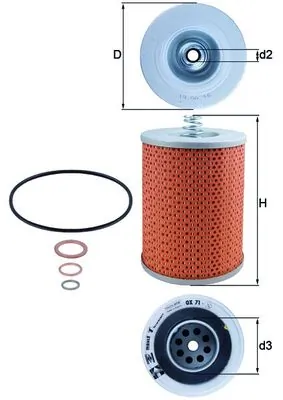OX71D Mahle Original Масляный фильтр двигателя