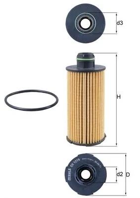 OX1219D Mahle Original Масляный фильтр двигателя