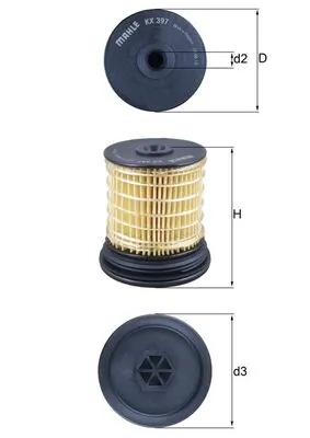 KX397 Mahle Original Фильтр топлива