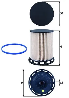 KX493D Mahle Original Фильтр топлива