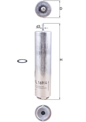 KL1694D Mahle Original Фильтр топлива