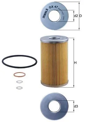 Фильтр очистки масла центробежный Mahle Original OX47D цена, от 4.74 USD