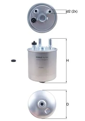 KL639D Mahle Original Фильтр топлива