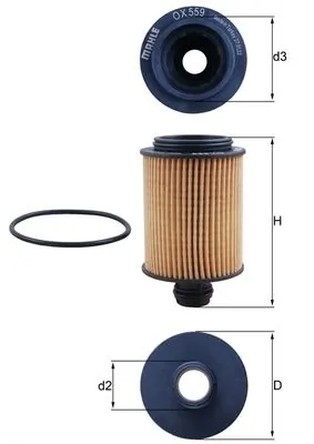 OX559D Mahle Original Масляный фильтр двигателя