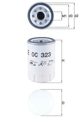 OC323 Mahle Original Масляный фильтр двигателя