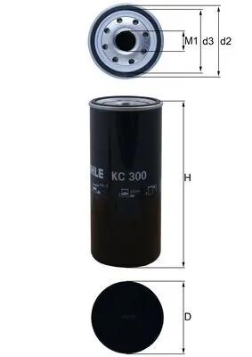 Фильтр тонкой очистки топлива Mahle Original KC300 цена, от 32.84 USD