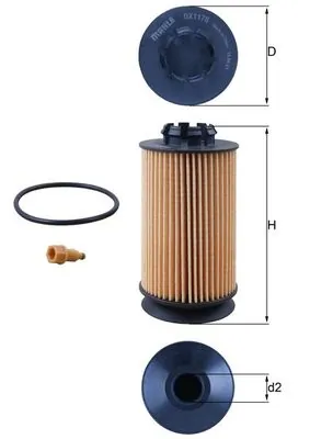 OX1175D Mahle Original Масляный фильтр двигателя