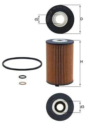OX1158D Mahle Original Масляный фильтр двигателя