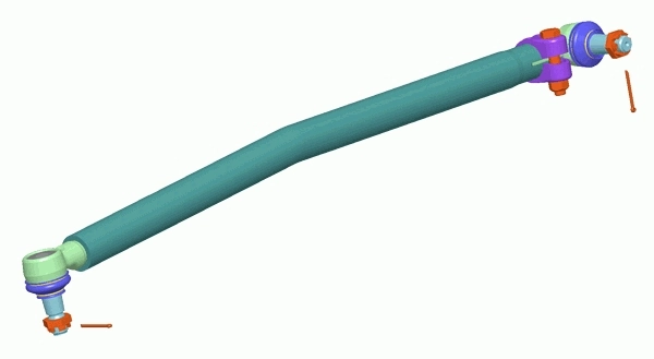 Тяга рулевая передней подвески продольная LMI37324 Lemforder