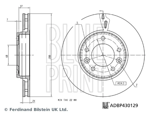 Тормоз дисковый передний ABS 18925 цена, от 63.18 USD